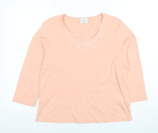 Womens UK Size L Eastex Pink Basic T-Shirt