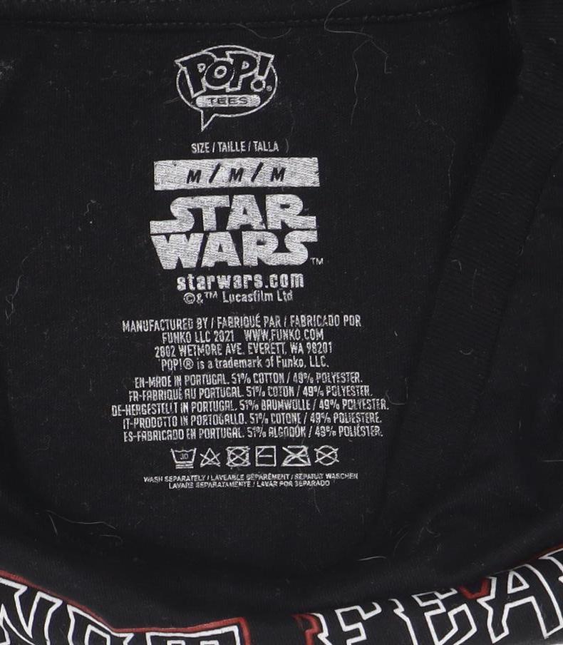 Mens UK Size M Pop! Tees Black T-Shirt