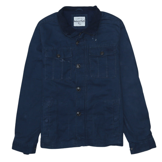 Mens UK Size L Weird Fish Blue Basic Jacket