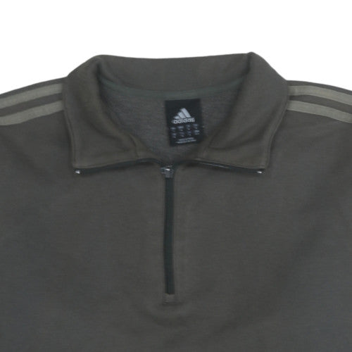 Mens UK Size M adidas Green 1/2 Zip Sweatshirt
