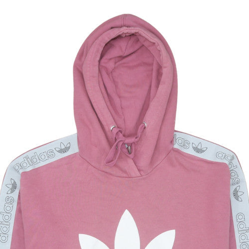 Womens UK Size 16 adidas Pink Pullover Hoodie