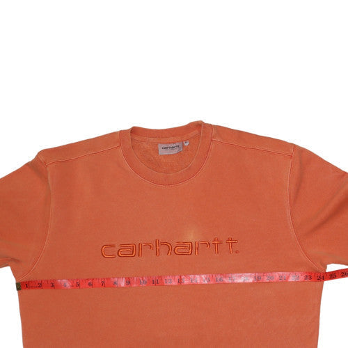 Mens UK Size M Carhartt Orange Pullover Sweatshirt
