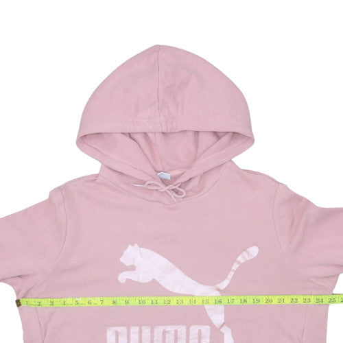 Womens UK Size L PUMA Pink Pullover Hoodie