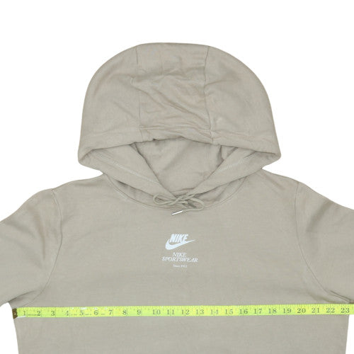 Womens UK Size M Nike Beige Pullover Hoodie