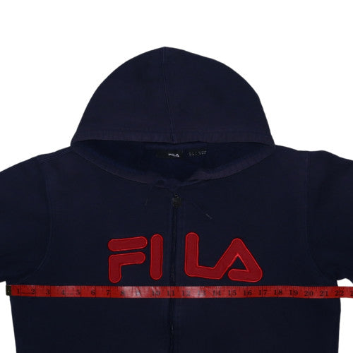 Mens UK Size M FILA Blue Full Zip Hoodie