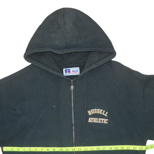 Womens UK Size L Russell Athletic Black Full Zip Hoodie