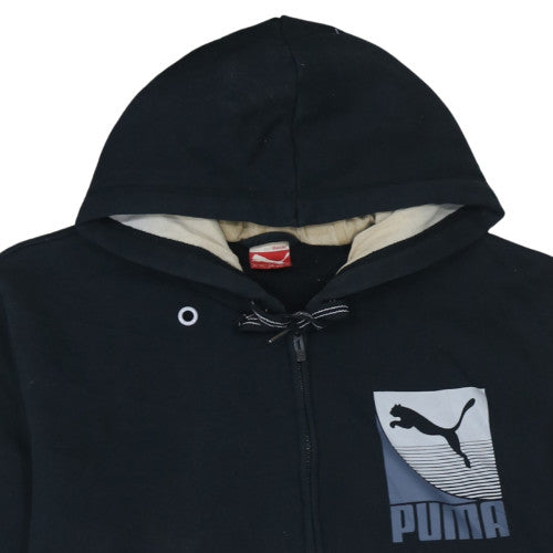 Mens UK Size 2XL PUMA Black Full Zip Hoodie