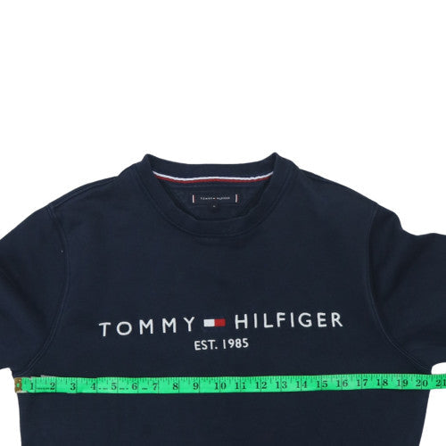 Mens UK Size M Tommy Hilfiger Blue Pullover Sweatshirt
