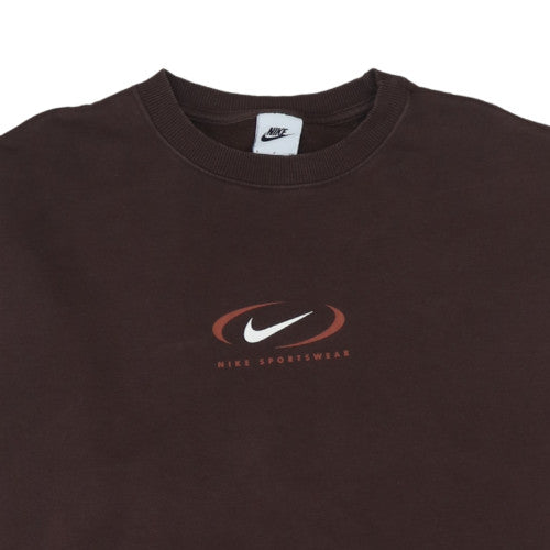 Womens UK Size S Nike Brown Pullover Sweatshirt