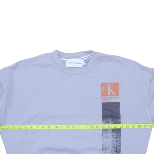 Mens UK Size M Calvin Klein Jeans Purple Pullover Sweatshirt