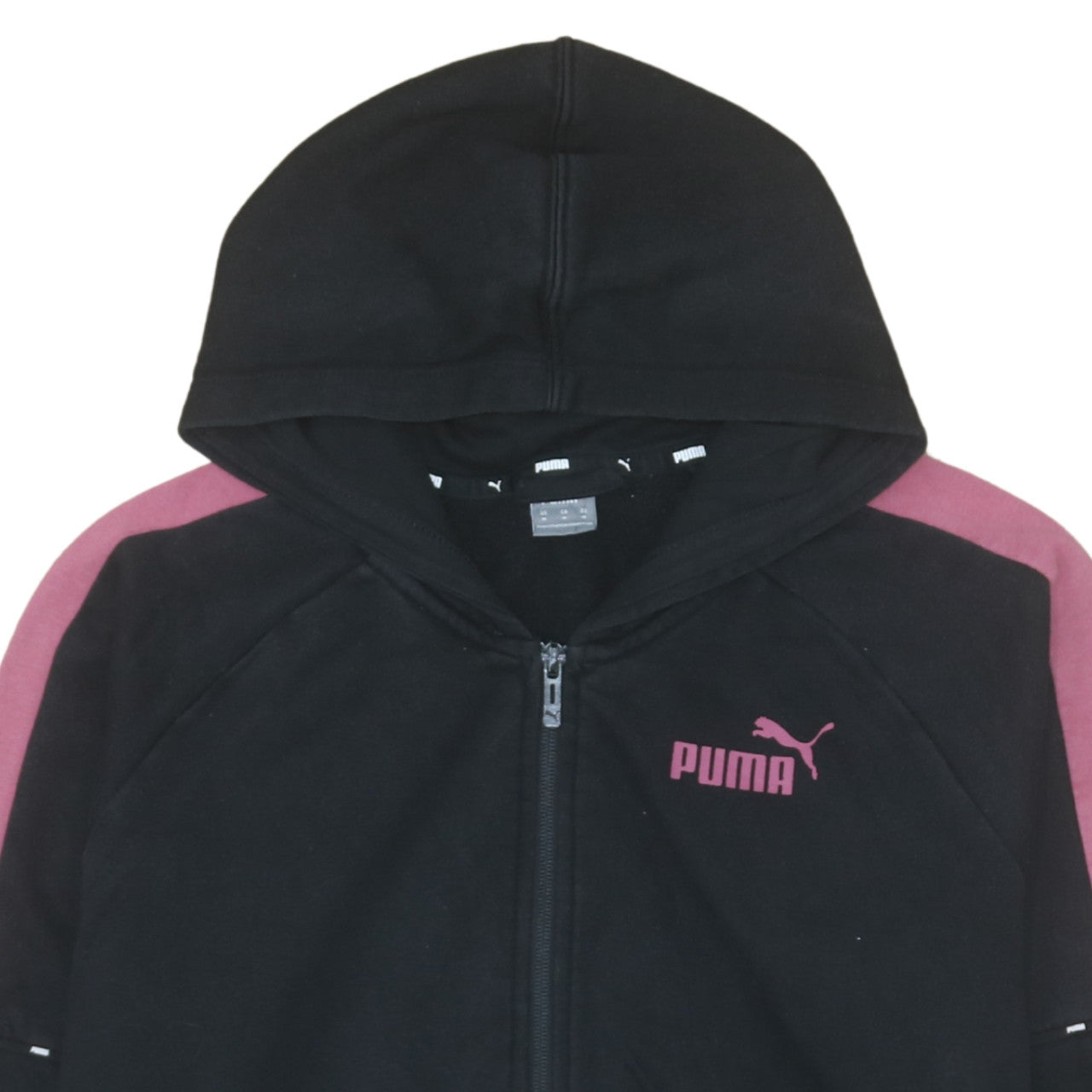 Womens UK Size M PUMA Black Full Zip Hoodie