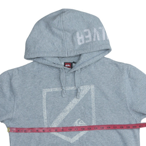 Mens UK Size M Quiksilver Grey Pullover Hoodie