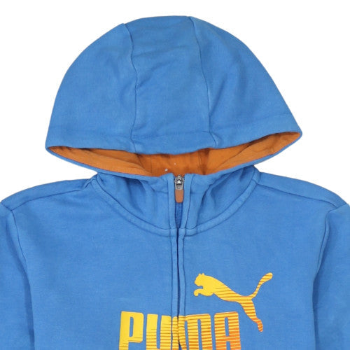 Additional view of Puma boys’ blue full zip hoodie 13-14 years cotton blend casual