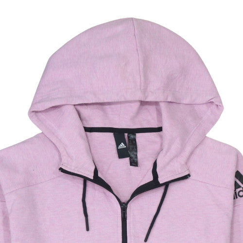 Womens UK Size XS adidas Pink Full Zip Hoodie