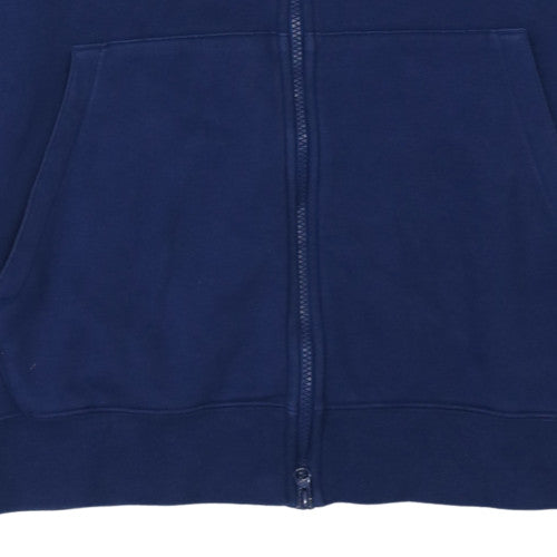 Mens UK Size L Nike Blue Full Zip Hoodie