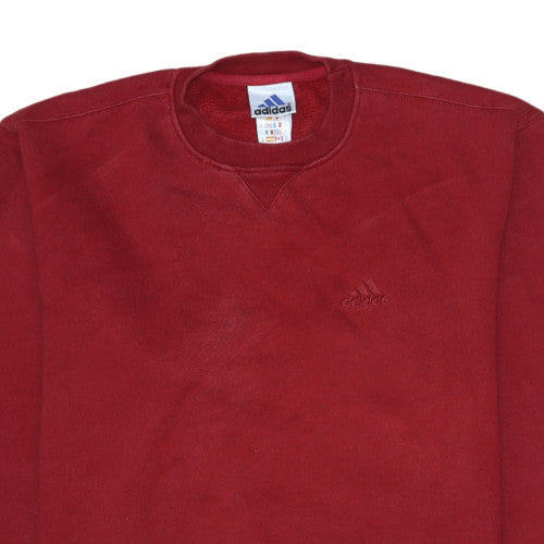 Mens UK Size L adidas Red Pullover Sweatshirt