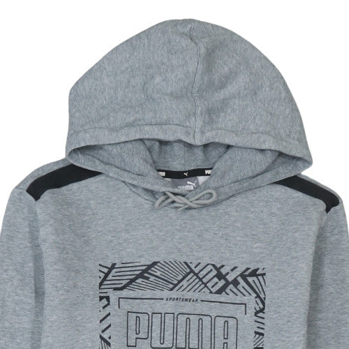 Mens UK Size M PUMA Grey Pullover Hoodie