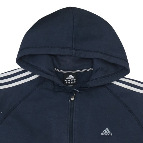 Mens UK Size XL adidas Blue Full Zip Hoodie