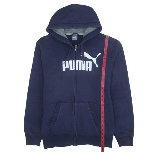 Mens UK Size 2XL PUMA Blue Full Zip Hoodie