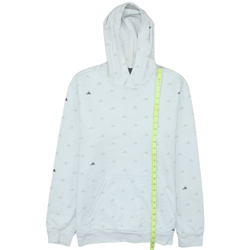Mens UK Size L adidas White Pullover Hoodie