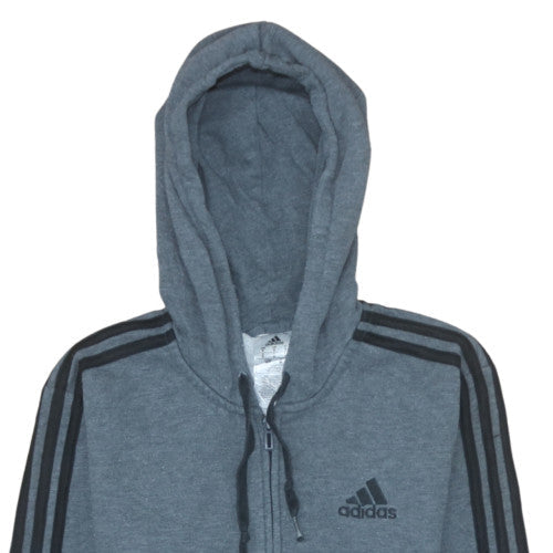 Mens UK Size S adidas Grey Full Zip Hoodie