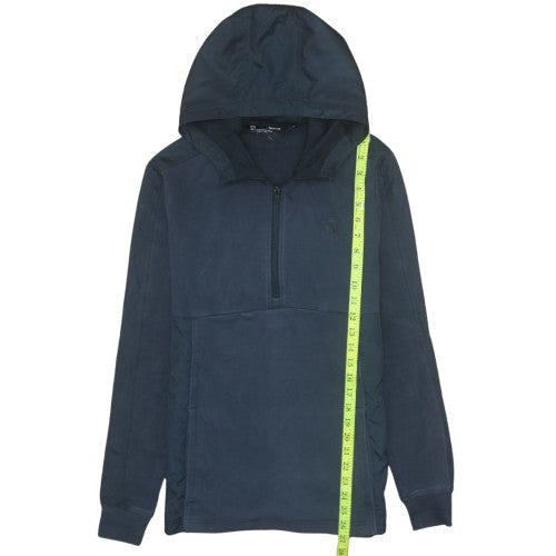 Mens UK Size S Under armour Blue 1/2 Zip Hoodie
