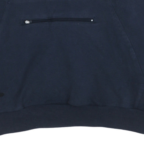 Mens UK Size 2XL adidas Blue 1/2 Zip Hoodie
