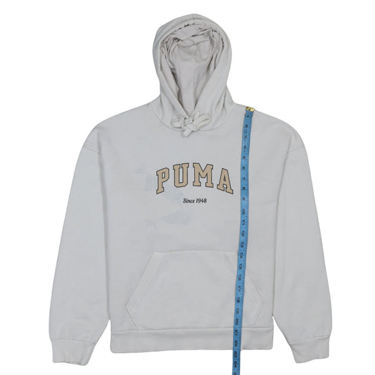 Womens UK Size M PUMA White Pullover Hoodie