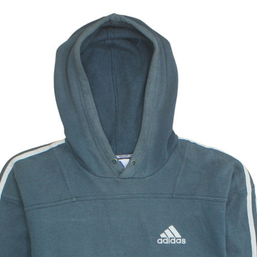 Mens UK Size M adidas Blue Pullover Hoodie