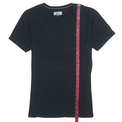 Tommy Hilfiger Denim Men's Black Crew Neck Cotton T-Shirt L