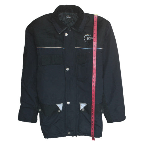 KÜS Men's Black Padded Workwear Jacket Small Polyester Reflective Trim