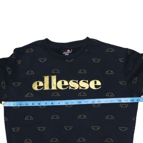 Womens UK Size 14 ellesse Black Pullover Sweatshirt