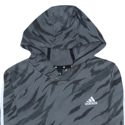 Boys UK Size 11-12 Years adidas Grey Pullover Hoodie