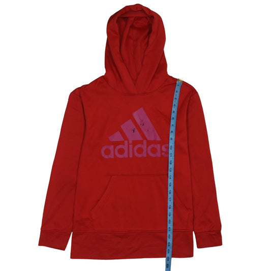 Womens UK Size S adidas Red Pullover Hoodie