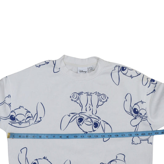 Womens UK Size 10/12 Disney White Pullover Sweatshirt