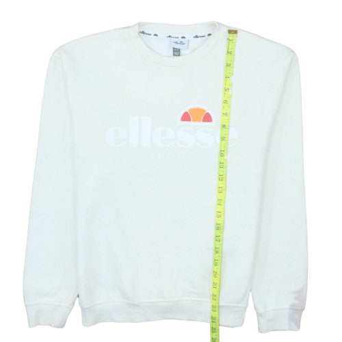 Womens UK Size 12 ellesse White Pullover Sweatshirt