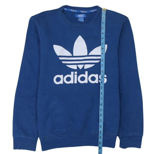 Mens UK Size S adidas Blue Pullover Sweatshirt