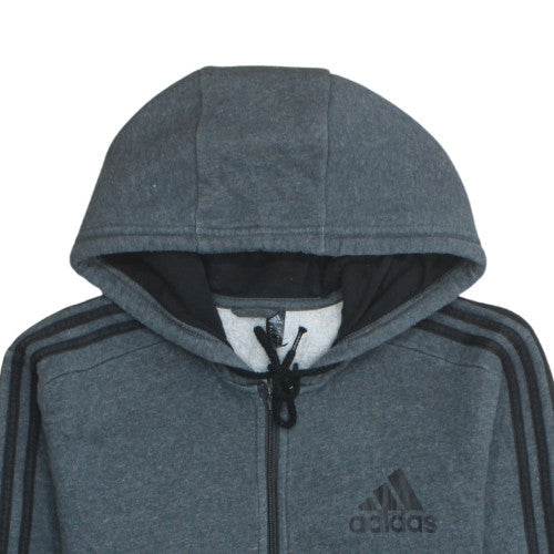 Mens UK Size M adidas Grey Full Zip Hoodie