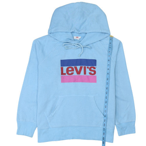 Mens UK Size M Levi's Blue Pullover Hoodie
