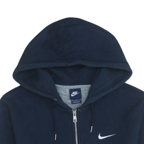 Mens UK Size M Nike Blue Full Zip Hoodie