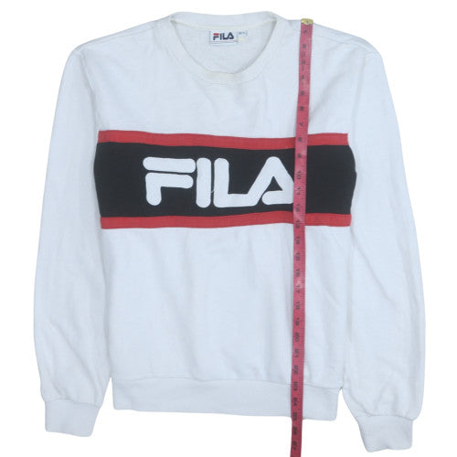 Womens UK Size 12 FILA White Pullover Sweatshirt