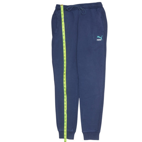 Puma Men's Blue Jogger Sweatpants M Regular Fit Cotton Blend