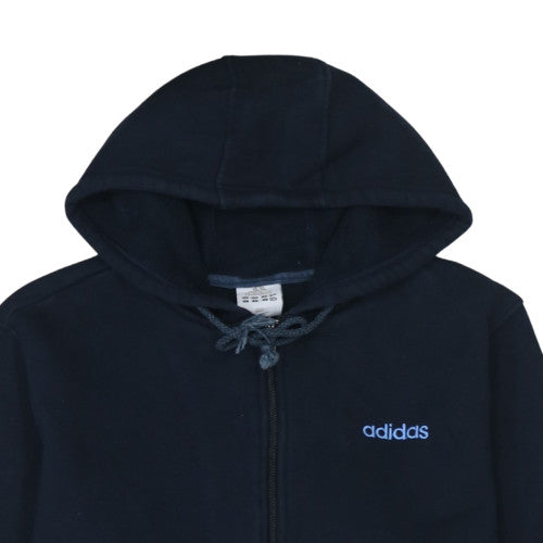 Mens UK Size 2XL adidas Blue Full Zip Hoodie