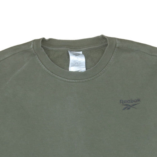 Mens UK Size L Reebok Green Pullover Sweatshirt