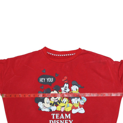 Womens UK Size S Disney Red Pullover Sweatshirt
