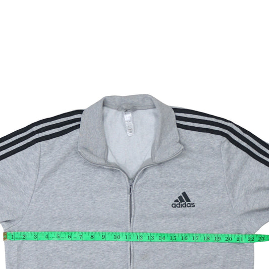Mens UK Size L adidas Grey Full Zip Sweatshirt