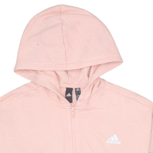 Womens UK Size L adidas Pink Full Zip Hoodie