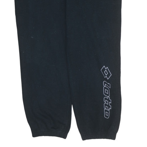 Mens UK Size M Lotto Regular Fit Jogger Black Trousers