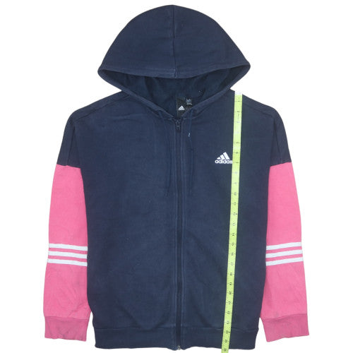 Womens UK Size L adidas Blue Full Zip Hoodie