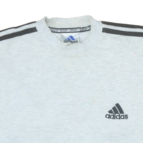 Mens UK Size L adidas Grey Pullover Sweatshirt
